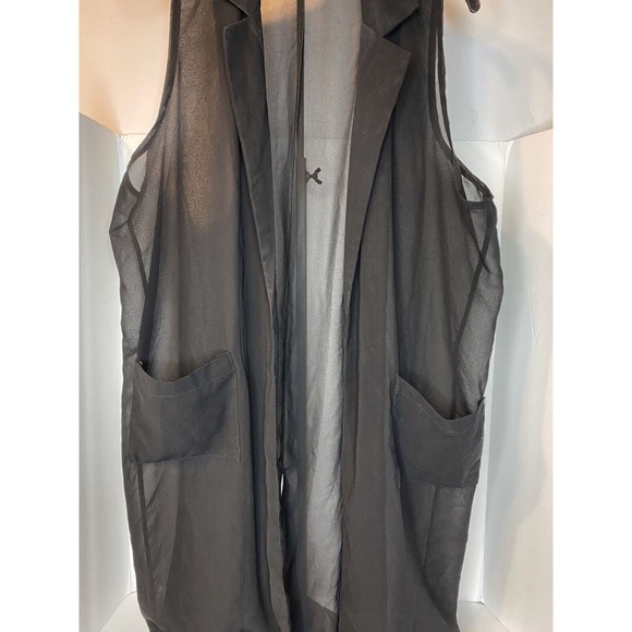 Ladies long Chiffon Jacket Special Occasion Evening Party Sheer Size S/M - Picture 3 of 13